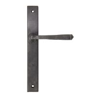 The Tapered Slimline Lever Espagnolette Door Latch in Beeswax on a White Background 