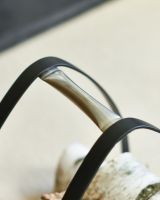 Close Up Of The Ternion Contemporary Log Holder Handle Close Up Of The Ternion Contemporary Log Holder Handle