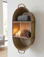The Tin Bath Industrial Style Shelf Mounted on a White Wall in a Modern Interior - Digital Illustration 