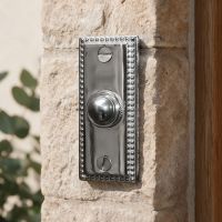The "Torvale" Bright Chrome Court Period Bell Push on a Sandstone Wall on the Front of a House - Digital Illustration The "Torvale" Bright Chrome Court Period Bell Push on a Sandstone Wall on the Front of a House - Digital Illustration