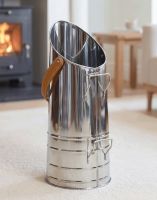 The Traditional "Bromley" Coal Hod With Leather Handle Displayed in a Modern Living Room - Digital Illustration The Traditional "Bromley" Coal Hod With Leather Handle Displayed in a Modern Living Room - Digital Illustration