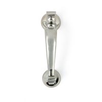 The Traditional Doctor"s Door Knocker Polished Stainless Steel Shown from the Front on a White Background The Traditional Doctor"s Door Knocker Polished Stainless Steel Shown from the Front on a White Background