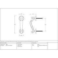 The Traditional Doctor"s Door Knocker Satin Stainless Steel Technical Drawings and Dimensions The Traditional Doctor"s Door Knocker Satin Stainless Steel Technical Drawings and Dimensions