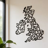 The United Kingdom Geometric Steel Map Art Displayed in a Modern Home Wall - Digital Illustration The United Kingdom Geometric Steel Map Art Displayed in a Modern Home Wall - Digital Illustration