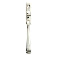The Valen Tapered Window Espagnolette Handle in Polished Stainless Steel Shown from the Front on a White Background