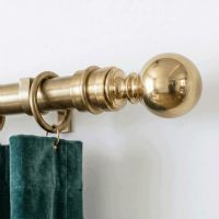 The “Vanderbilt Ball” Curtain Rail Finial Mounted in a Cream Coloured Contemporary Home Shown Close up - Digital Illustration The “Vanderbilt Ball” Curtain Rail Finial Mounted in a Cream Coloured Contemporary Home Shown Close up - Digital Illustration