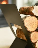 Close Up Of "The Winsford" Contemporary Log Holder Side Close Up Of "The Winsford" Contemporary Log Holder Side