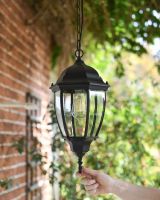 "Thornhill" Chain Hanging Porch Lantern to Scale