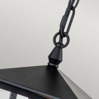 Thorpe Single Bulb Hanging Chain Lantern in Midnight Black Chain Close Up