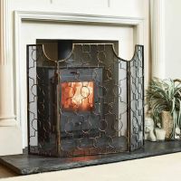 Gold Wash Gothic Three Fold Fire Guard