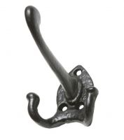 "Covenby" Black Iron Three Prong Coat Hook
