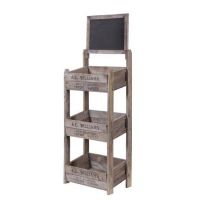 Wooden Crate Display Stand With Chalk Board Wooden Crate Display Stand With Chalk Board