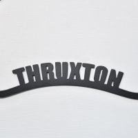 Close up of Thruxton wording 