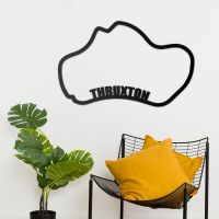 Thruxton Race Track Wall Art on the Wall Next to Plants