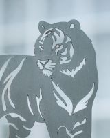 Tiger Artistic Plant Pot Spike - Set of Two close up of head