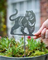 Tiger Artistic Plant Pot Spike - Set of Two with hand in shot for scale
