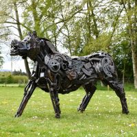 Tiger Recycled Metal Parts Sculpture in Situ Tiger Recycled Metal Parts Sculpture in Situ