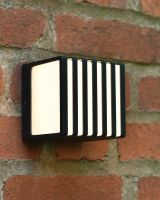 "Tilstone" Garden Wall Light with Aluminium Grill Detailing