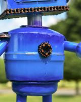 Recycled Toaster Robot Body close up