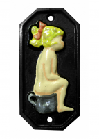 Hand Painted Little Girl Bathroom Sign Hand Painted Little Girl Bathroom Sign