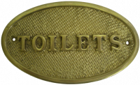 Brass Toilet Signs