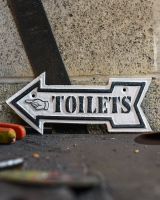 Toilets Arrow Vintage Style Cast Iron Sign
