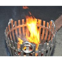 Close-up of the Top of the "Vulcan" Stainless Steel Log Burner in Use