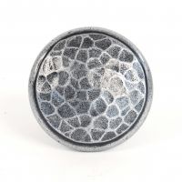Top of Hammered Pewter Cabinet Knob  Top of Hammered Pewter Cabinet Knob
