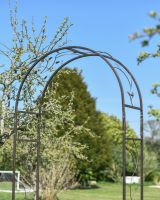 Ornate Floral "Corolla" Natural Lacquer Rose Arch in Situ Ornate Floral "Corolla" Natural Lacquer Rose Arch in Situ