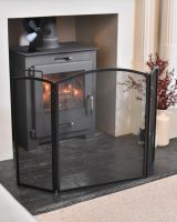 In situ photo of belmont black fire guard In situ photo of belmont black fire guard