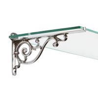 Glass shelf bracket finished in Bright chrome