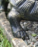 Tortoise garden sculpture foot