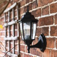 Traditional "Pointed" Black Aluminium Victorian Wall Lantern
