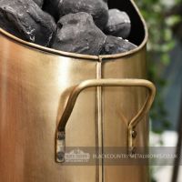 Carry Handles on the Antique Brass Traditional Coal Scuttle