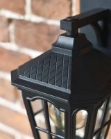 Close-Up of Lid for Traditional Black "Quest" Victorian Top-Fix Wall Lantern Close-Up of Lid for Traditional Black "Quest" Victorian Top-Fix Wall Lantern