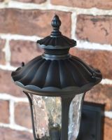 Traditional Black Aluminium Ornate Victorian Lantern - 35cm in Situ