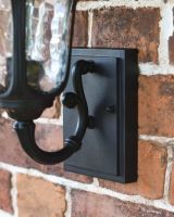 Close-Up of Backplate for Traditional Black Aluminium Ornate Victorian Lantern - 35cm