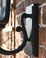 Close-Up of Backplate for Traditional Black Aluminium Ornate Victorian Lantern - 54cm