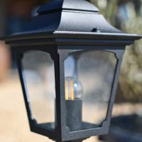 "Moorside" Traditional Black Entrance Pillar Lantern