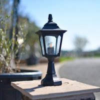 "Moorside" Traditional Black Entrance Pillar Lantern