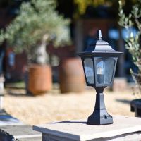 "Moorside" Traditional Black Entrance Pillar Lantern