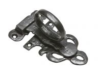 Traditional Antique Black Iron Deluxe Window Casement Fastener