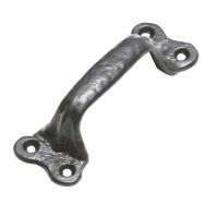 Traditional Black Iron Face Fix Door or Cabinet Pull Handle Traditional Black Iron Face Fix Door or Cabinet Pull Handle