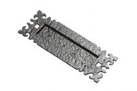 Traditional Black Iron Fleur-De-Lys Gothic Letter Plate Traditional Black Iron Fleur-De-Lys Gothic Letter Plate