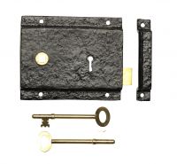 "Almerry" Black Iron Rim Lock - Left Hand "Almerry" Black Iron Rim Lock - Left Hand