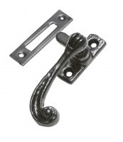 Traditional Black Iron Window Casement Stay With Mortice Plate
