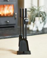 Traditional Black Slim Three Piece Companion Set In Situ