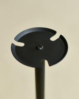 Close Up Of Traditional Black Slim Three Piece Companion Set Hanging Circle