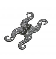 Traditional Blacksmith Ornate Butterfly Door Or Cabinet Hinge