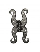 Traditional Blacksmith Ornate Butterfly Door Or Cabinet Hinge